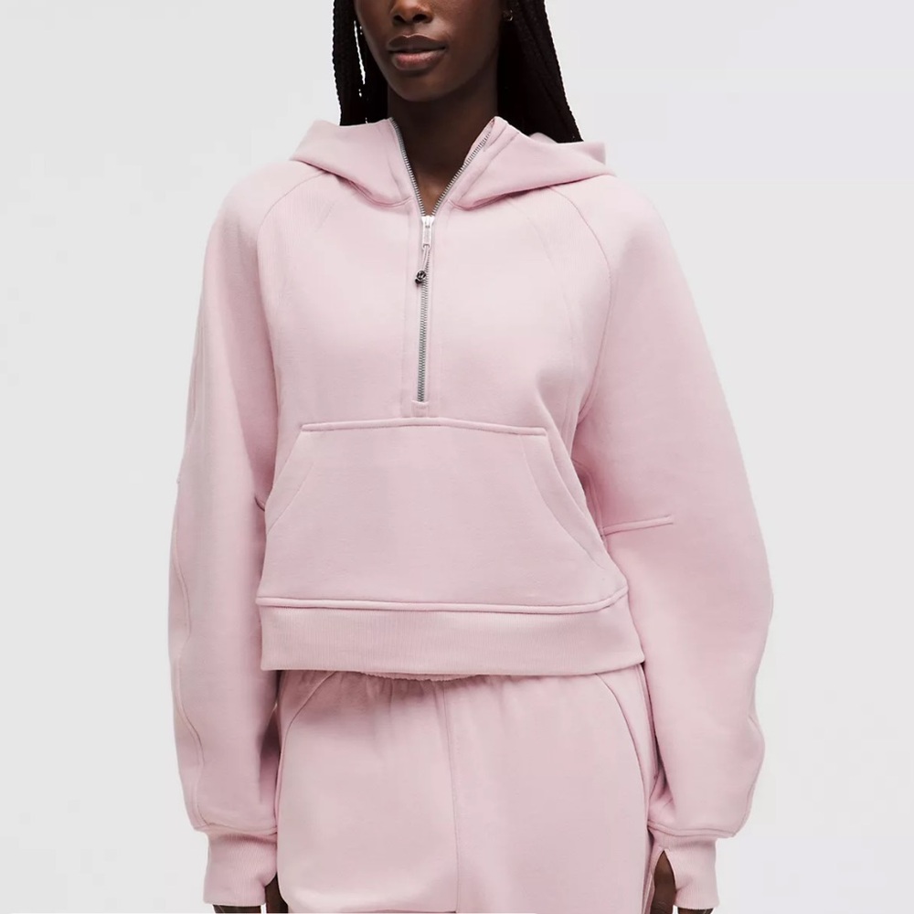 lululemon athletica Pale Pink Half‑Zip Hoodie